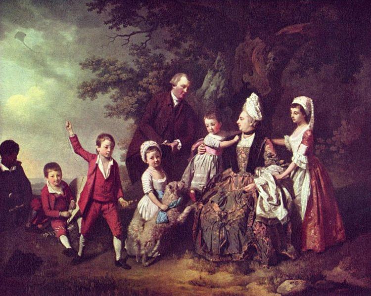 Johann Zoffany Paisaje con un grupo de familia oil painting picture